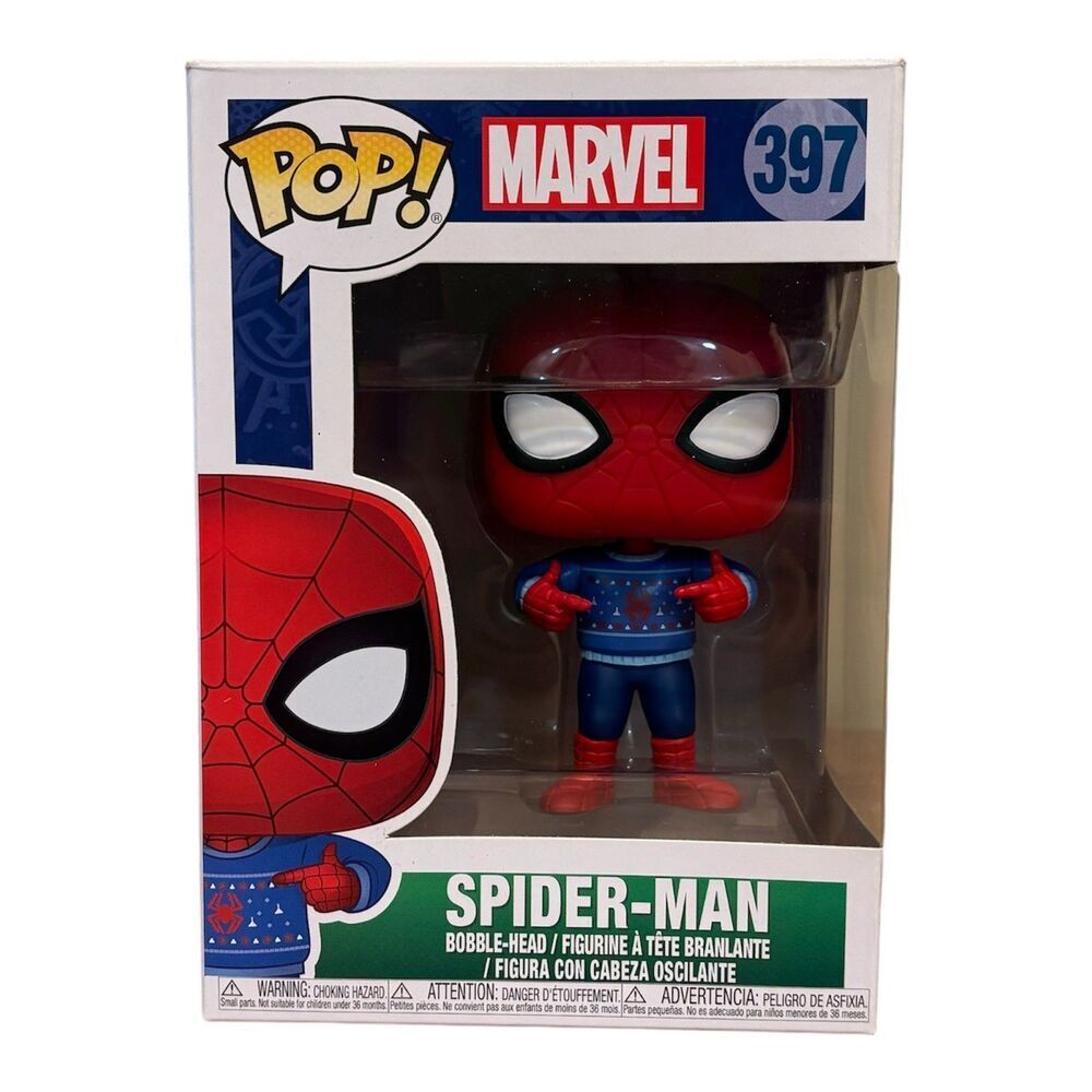 Funko POP! Marvel Spider-Man Ugly Christmas Sweater #397 Bobble-Head - In Box